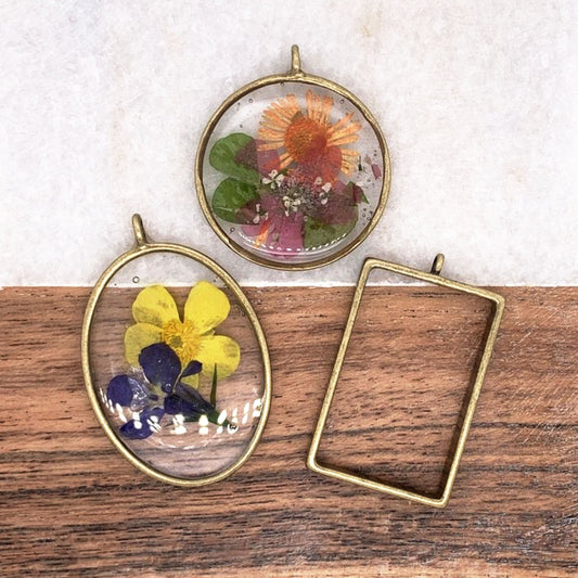 Ox Brass Oval Large Open Bezel