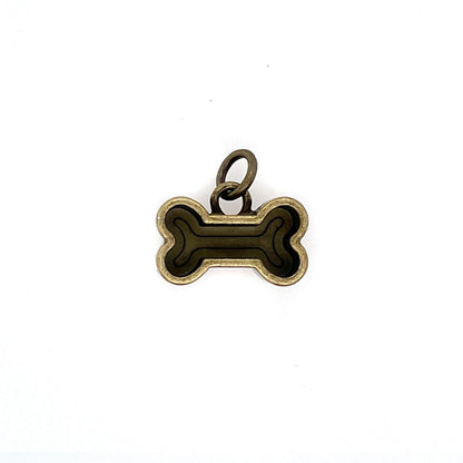 Ox Brass Dog Bone Deep Closed Bezel Charm