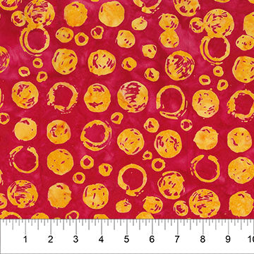 Red Bubble Celebration Cotton 44/45 Fabric Per Yard