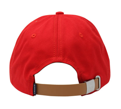 Lacoste Men's Classic Large Croc Logo Cap with Leather Strap