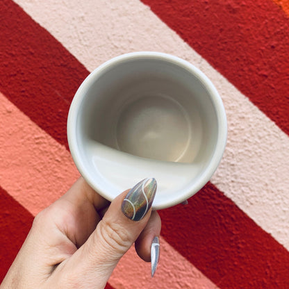Romance Pucker Up Heart Shaped Handle Mug | Stoneware Tea Coffee Cup | 12oz