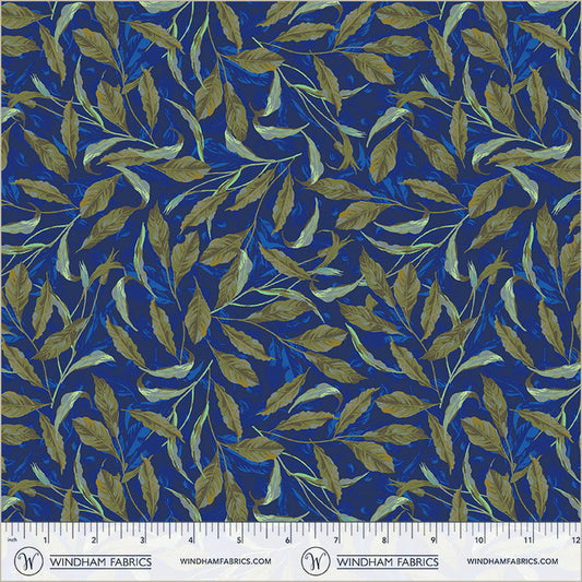 Royal Greenery Midnight Blooms Cotton 44"/45" Fabric Per Yard