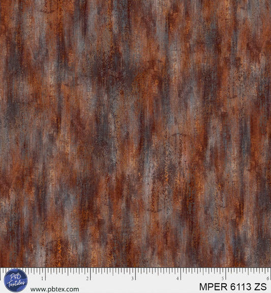 Rust / Brown Meadow Perch MPER-6113-ZS Cotton 44/45 Fabric Per Yard