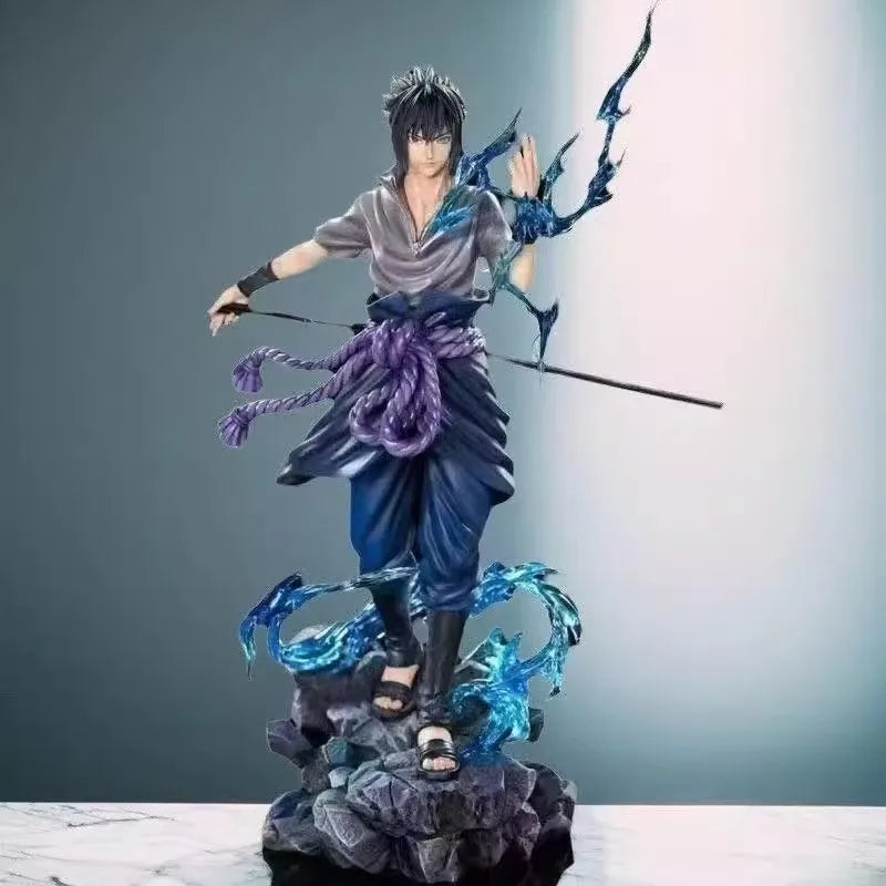 Naruto Shippuden Anime Figures Sasuke Uchiha and Naruto Uzumaki PVC 27 CM