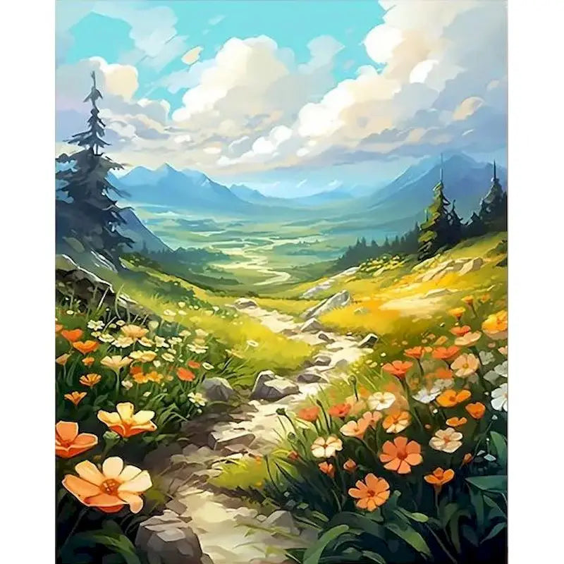 Sailing Ships and Landscape Paint by Numbers Kit – DIY Nature Landscape Acrylic Painting on Canvas for Adults