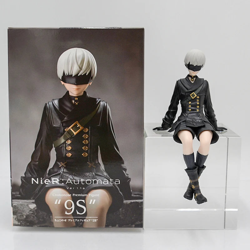 NieR:Automata Action Figures - YoRHa No.2 Type B (2B), 9S, and A2 - 15 CM Collectible Figurines
