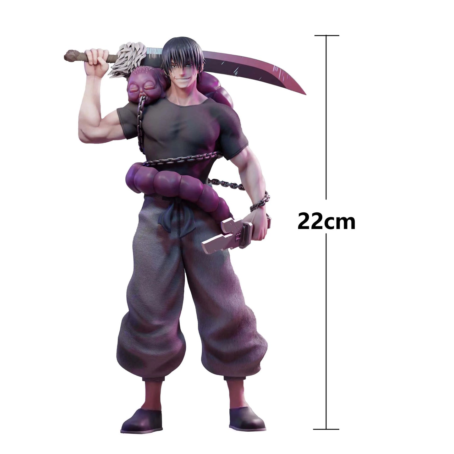 Toji Fushiguro Anime Figurine, Jujutsu Kaisen JJK Collectible Figures Strongest Warrior Standing Pose PVC Action Toys 22 cm