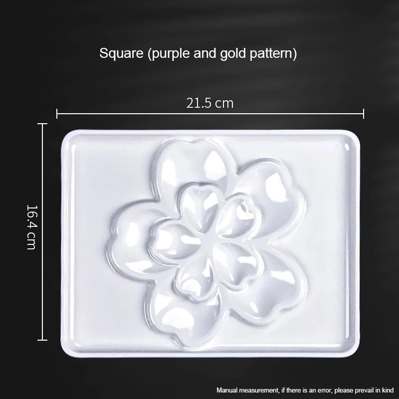 1/5/28 Grid Paint Tray White Imitation Ceramic Easy to Clean Pigment Palette for Artists Acrylic Watercolor Oil Painting
