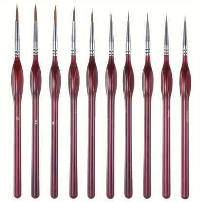 Precision Paint Brush Set for Fine Detail - Durable Miniature Brushes with Micro Tips 11 PCS