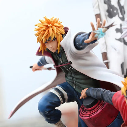 Jiraiya Minato and Naruto Anime Figurines, NARUTO SHIPPUDEN Figures Master and Apprentice Figure 41cm