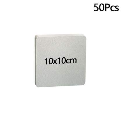 Blank Watercolor Paper Cards 50 PCS Portable Postcard 300g Square Round for Painting School Student Art Supplies