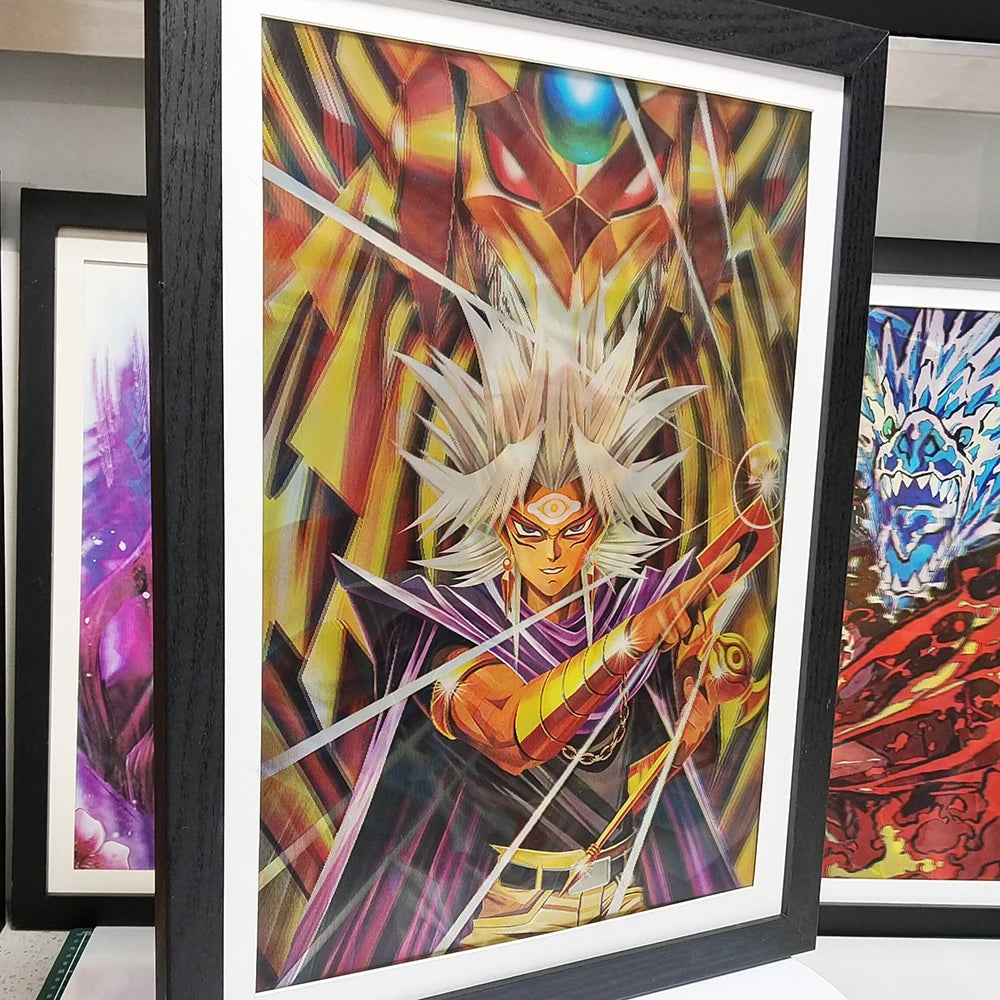 Anime Art Yu-Gi-Oh! 3D Effect Posters, Seto Kaiba/Yugi Muto/Marik Ishtar Lenticular Posters Wall Art