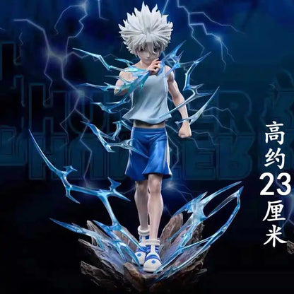 Killua Zoldyck Anime Figure, Lightning Thunder Godspeed Hunter X Hunter HxH Manga Action Figure PVC 23 cm
