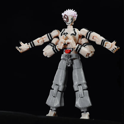 CloudAnimeStudio Ryomen Sukuna 3D Printed Figurine, Jujutsu Kaisen King Of Curses Multi-Jointed Shapeshift Toys