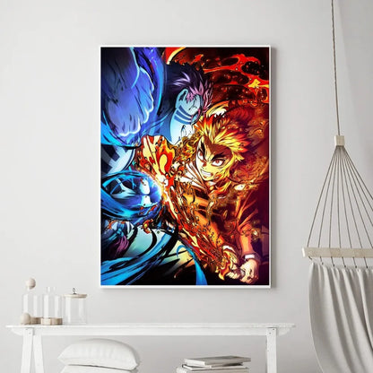 Demon Slayer Classic Anime Wall Art Poster Prints, Painting Bedroom Living Room Wall Bar Restaurant Decor