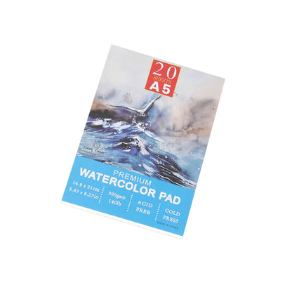 A5/A4/A3 Watercolor Paper Pad, 140lb/300gsm, 20 Sheets, Cold-Pressed, Acid-Free, Artist Painting Paper for Watercolor Painting