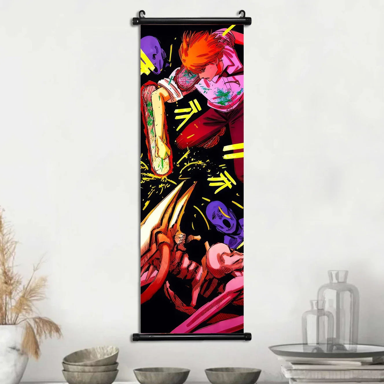 Chainsaw Man Anime Canvas Scrolls Collection, Wall Art Hanging Print Poster Home Decor