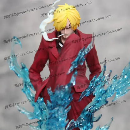 Vinsmoke Sanji Ifrit Jambe Anime Figure, One Piece Action Figurines Diable Jambe Black Foot 28 CM