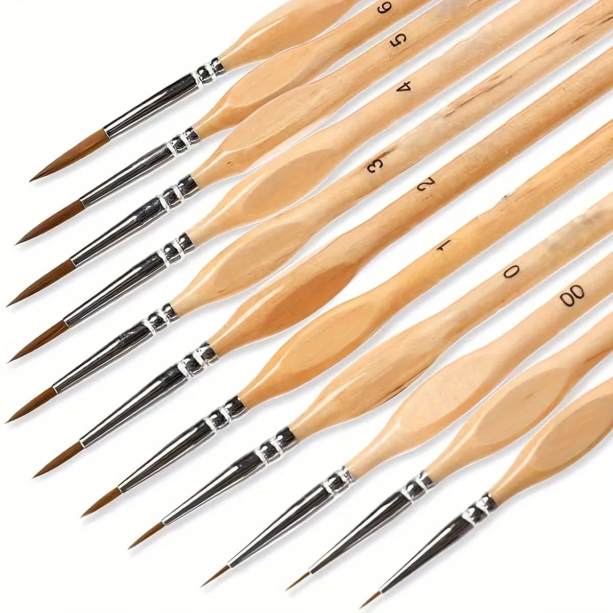 Precision Paint Brush Set for Fine Detail - Durable Miniature Brushes with Micro Tips 11 PCS