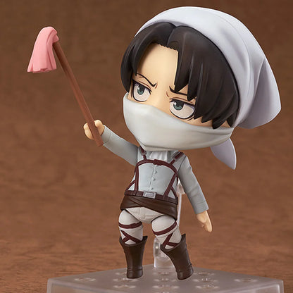 Attack on Titan Anime Figures, Shingeki no Kyojin Levi Ackerman, Eren Jaeger, Mikasa·Ackerman, Cute Kawaii Chibi Anime Figurines 10 cm