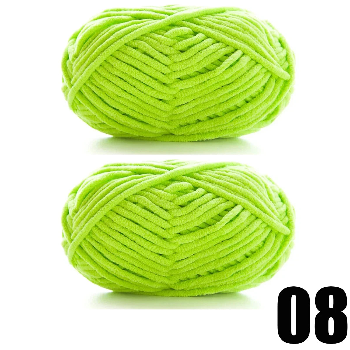 Thick Velvet Chenille Yarn – 2pcs x 50g Soft Knitting Yarn for DIY Scarves, Hats & Crafts