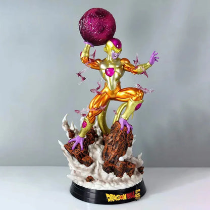 Golden Frieza Death Ball Anime Figure, Dragon Ball Super Oversized Statue DGZ Figurines Collectible 48 CM