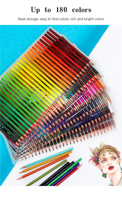 48/72/120/150/160/180 Professional Color Pencils, Oil Pencils, Watercolor Pencils Art Supplies