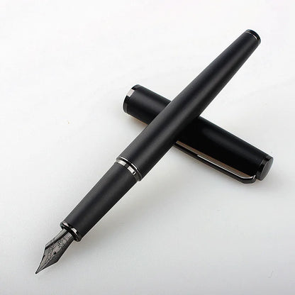 Fountain Pen Retro Design Metal Material Elegant Clip Fine Nib Writing Office Business Signature