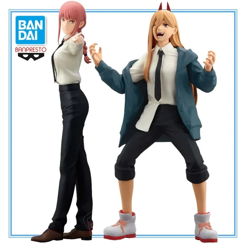 Original Bandai Makima & Power Anime Figurines, Chainsaw Man Action Figures 23 CM