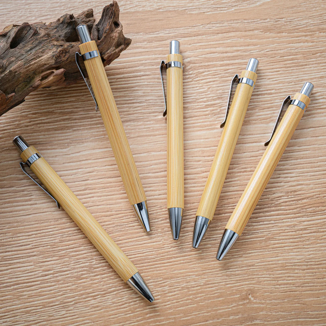 Bamboo Ballpoint Pen Stationery Office School Supplies 10 PCS