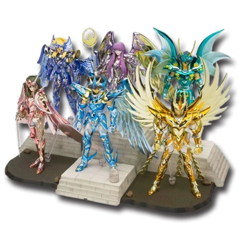 Saint Seiya Anime Figurines, Shiryuu Hyoga Shun Ikki Action Figures Knights Of Zodiac 19 CM