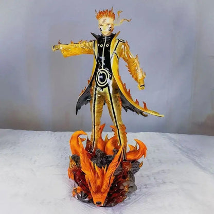 Naruto Shippuden Anime Figurines Uzumaki Naruto Namikaze Minato Action Figures PVC Statue 32 CM