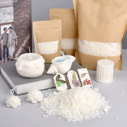 Natural Soy Wax Flake For DIY Handmade Candles Additive-Free Scented Candle Raw Material Making Kit