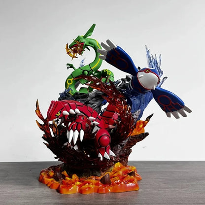 Pokemon Anime Figure Groudon Kyogre Rayquaza Action Figures Pvc Anime Figurines Collection 35 CM