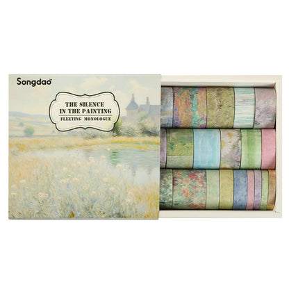 Retro Washi Tape Set – 18 to 24 Rolls per Box for DIY Crafts, Journals & Gift Wrapping