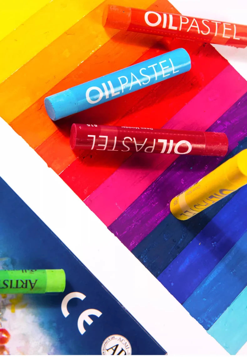 Oil Pastel Set – 25 or 50 Colors Soft Sticks for Kids, Students & Artists | Washable Crayons for Drawing, Painting & Graffiti Art