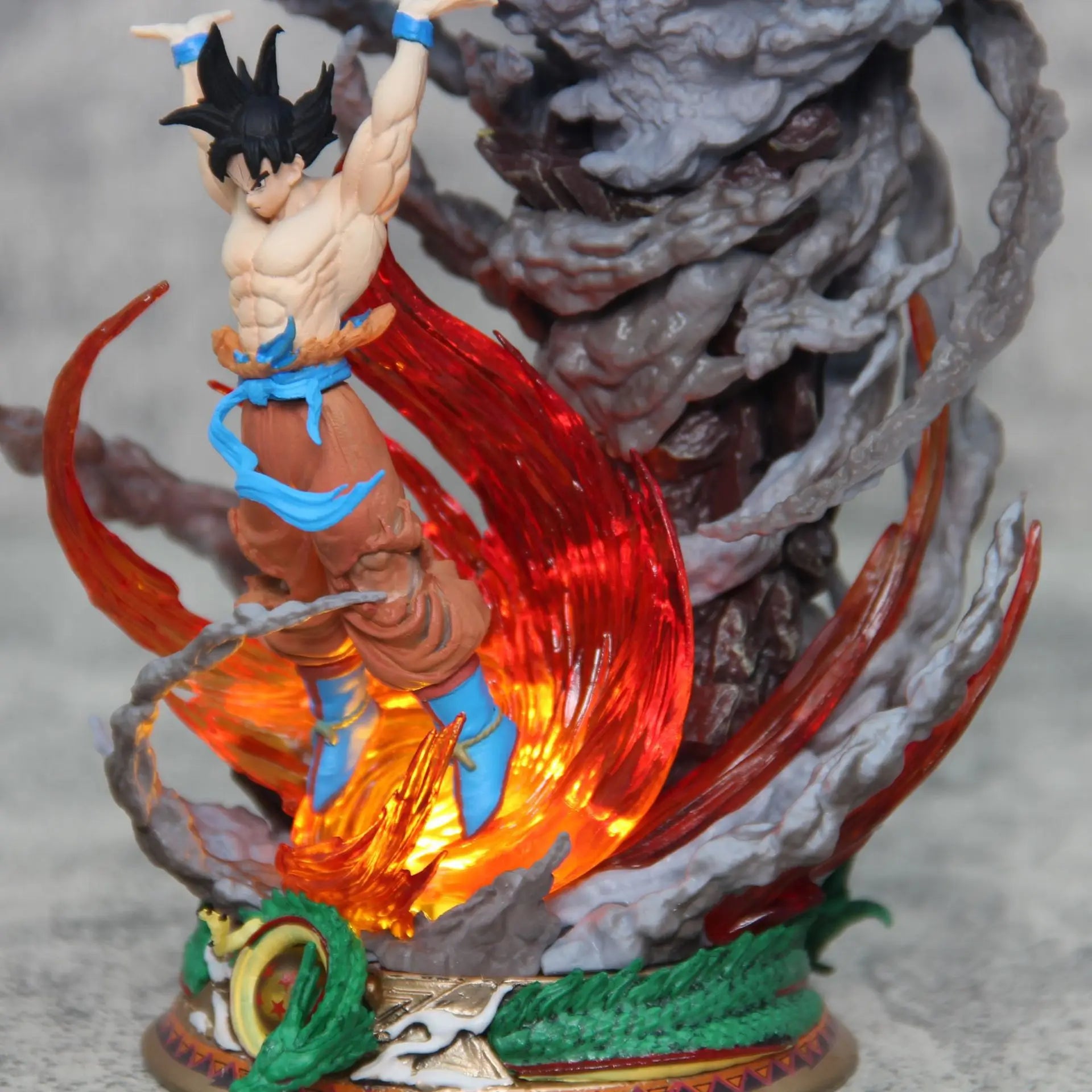 Goku LED Anime Figure, Spirit Bomb Dragon Ball Z, Dragon Ball Super Son Goku Figurines, Anime Gift 10 in