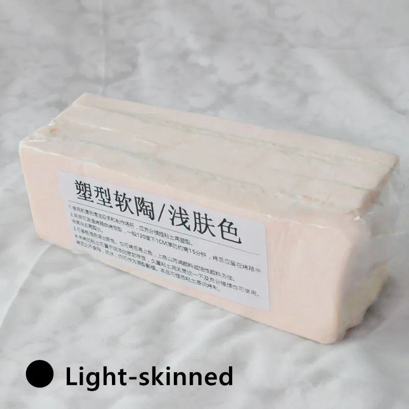 Professional Soft Polymer Clay Oven Bake DIY Handmade for Sculpture 500g