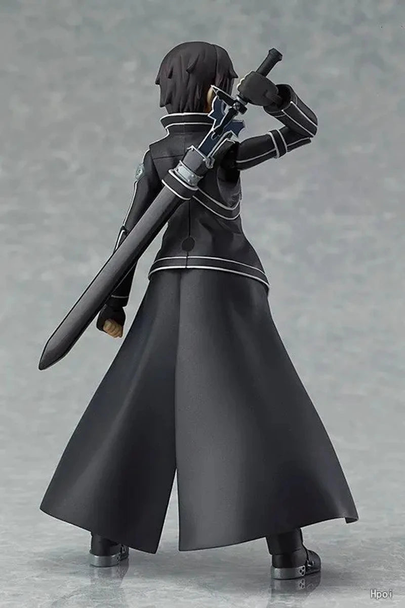 Kirigaya Kazuto Action Figure, Kirito Anime Figurines Sword Art Online, Detachable and Movable Joints Model PVC 15 CM