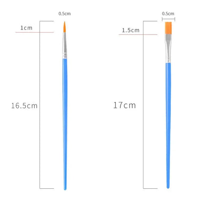 20–200 PCS Paint Brush Set – Round & Flat Nylon Hair Brushes for Oil, Acrylic & Watercolor Painting