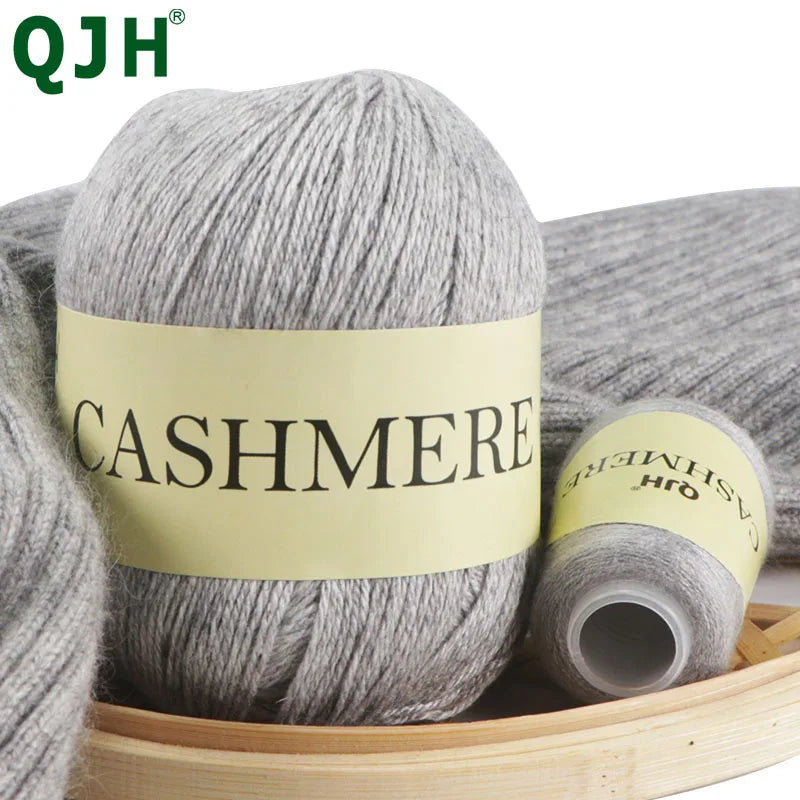 Cashmere Yarn, 50g + 20g High‑Grade Worsted Mongolian Wool for Hand‑Knitting Sweaters, Hats & Cardigans