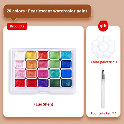 20/36/98 Color Pearlescent Watercolor Paint Intense Sparkle Metallic Watercolor Paint Set Glitter