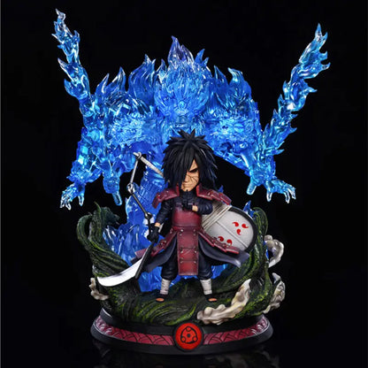 Susanoo LED Uchiha Itachi and Madara Anime Figures, Naruto Shippuden Mini Chibi Figurines 15 CM