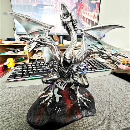 Blue-Eyes Ultimate Dragon Anime Figurine, White Dragon BEWD Yu-Gi-Oh Action Figures PVC Statue 25 CM