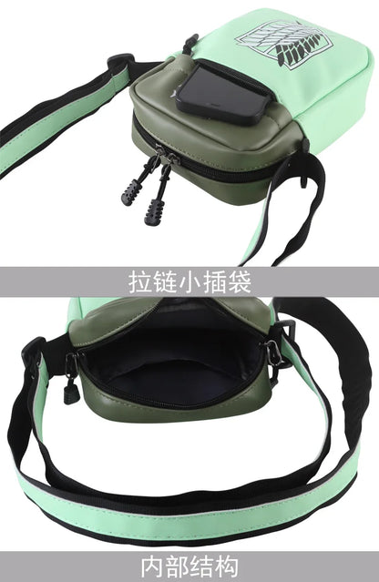 High-Capacity Multifunction Casual Shoulder Bag Apparel: Anime Dragon Ball, Demon Slayer, One Piece, Naruto, Attack on Titan