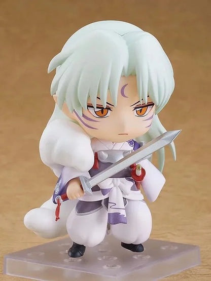 Cute Inuyasha and Sesshoumaru Anime FIgurines, Kawaii Chibi Action Figures PVC Cute Toys 10 cm