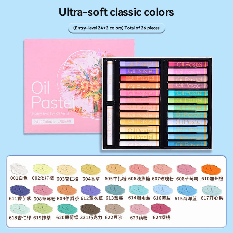 Artist Oil Pastel Set – 24/36/48 Colors Soft, Non-Toxic Sticks for Drawing, Painting & Graffiti Art