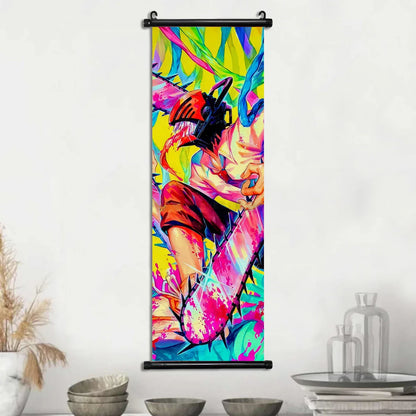 Chainsaw Man Anime Canvas Scrolls Collection, Wall Art Hanging Print Poster Home Decor