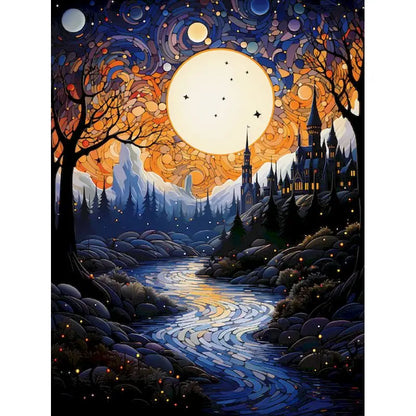 City Landscape Paint by Numbers Kit – DIY Canvas Painting for Adults with Frame & Oil Colors