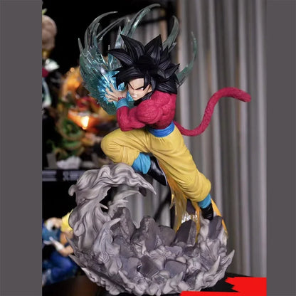 Son Goku Super Saiyan 4 Dragon Ball GT Kamehameha Anime Figure, Dragon Ball Z PVC Collection 41cm